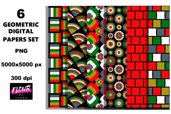 6 Geometric Digital Papers for Creative Workflows