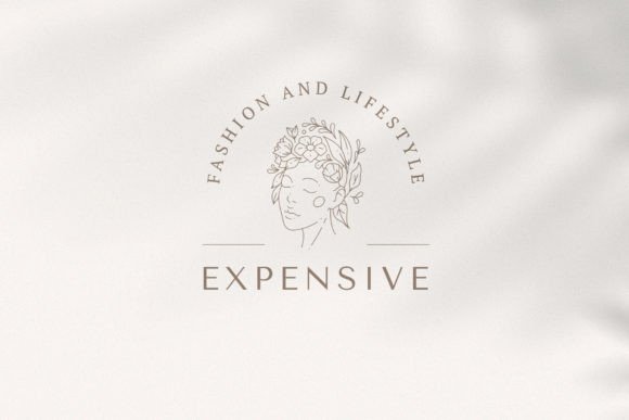 Botanical Fashion Woman Minimalist Logo