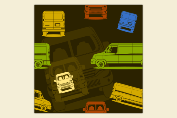 Cargo Delivery Van Dark Seamless Pattern: A Versatile Design Asset for Modern Creators