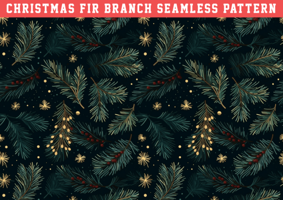 Christmas Fir Branch Pattern