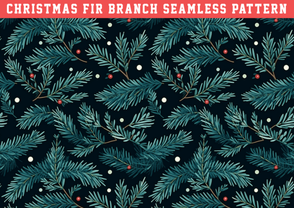 Christmas Fir Branch Seamless: A Versatile Digital Design for Creative Projects