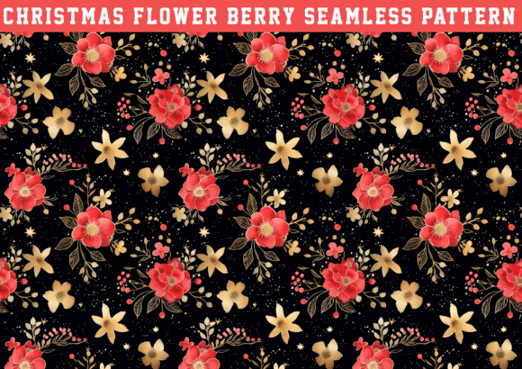 Christmas Flower Berry Seamless Pattern: A Versatile Digital Asset for Creative Projects