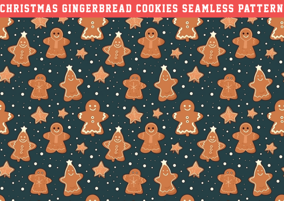 Christmas Gingerbread Cookie Seamless