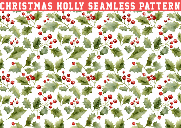 Christmas Holly Pattern: A Versatile Digital Design for Creative Projects
