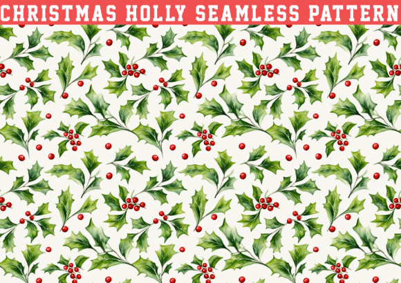 Christmas Holly Seamless