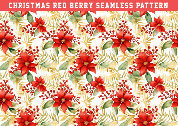 Christmas Red Berry Seamless: A Versatile Design for Creative Workflows