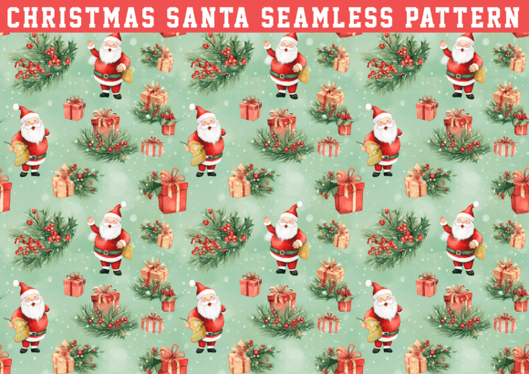 Christmas Santa Pattern: A Creative Tool for Digital Design and Print