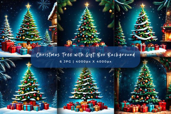 Christmas Tree with Gift Box Backgrounds: A Versatile Tool for Festive Designs