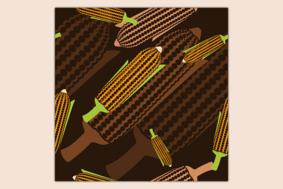 Dark Seamless Pattern Thanksgiving Corns: A Versatile Design Element for Modern Creations