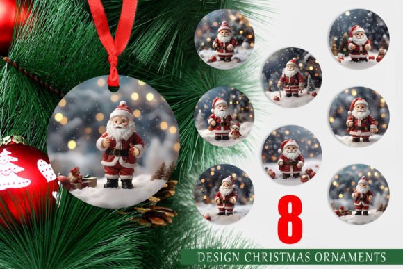 Enhancing Holiday Creativity with the Ornament Santa Claus Doll and Christmas Ornaments PNG Collection