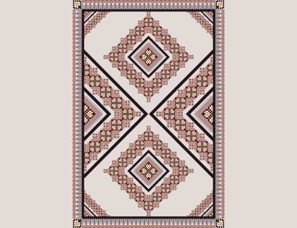 Floral Geometric Embroidery Pattern: A Versatile Design for Creative Projects