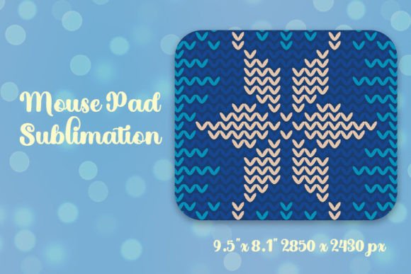 Knitted Snowflake Mouse Pad Sublimation and Sweater Design Pattern: A Creative Guide