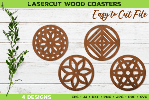 Lasercut Wood Coasters SVG: Elevate Your Home Decor with Precision and Style