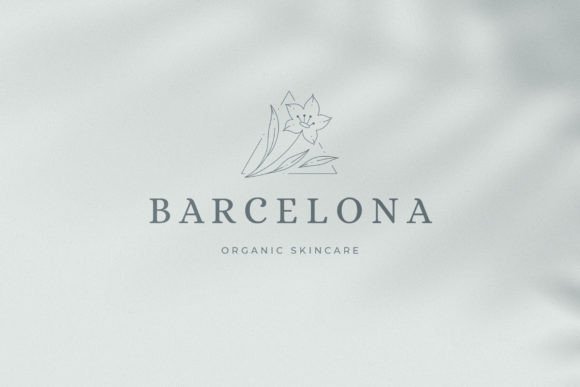 Minimalist Tender Flower Triangle Logo