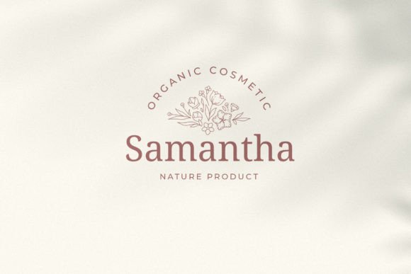 Natural Blossom Flower Ornament Logo