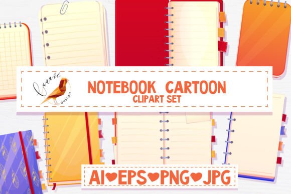 Notebook Cartoon Clip Art Sublimation: A Versatile Digital Resource for Creative Projects