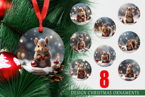 Ornament Squirrel: Unique Christmas Ornaments PNG for Creative Projects