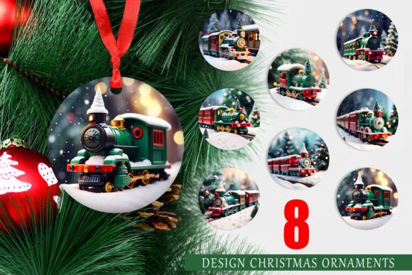 Ornament Train: Festive and Elegant for Your Holiday Designs