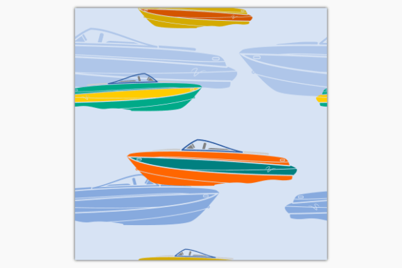 Seamless Pattern of Side Bowrider Boat: A Strategic Design Asset for Creative Professionals