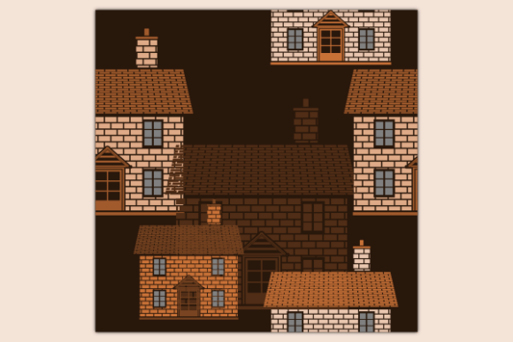 Simple English House Dark Pattern: A Versatile Design Asset for Creative and Educational Projects