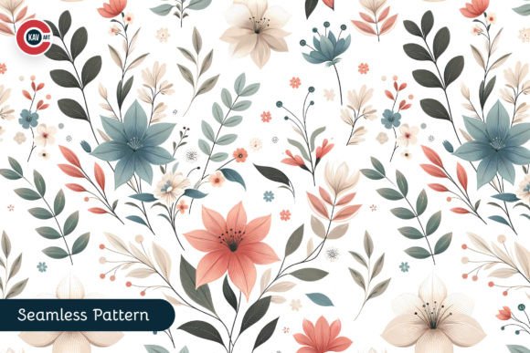 Soft Color Floral Seamless Pattern: A Modern Design Essential for Creatives