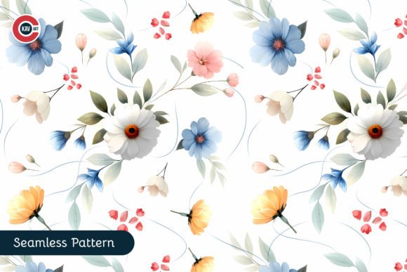 Watercolor Florals Seamless Pattern: A Subtle Addition to Modern Design Projects