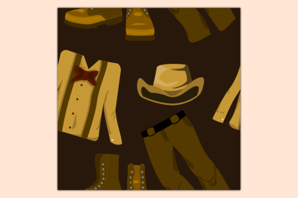 Western Vintage Clothes Dark Pattern