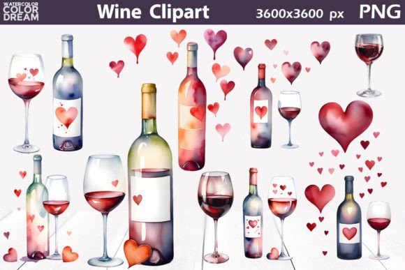 Wine Clipart: Enhancing Creativity in Design and Printing Projects